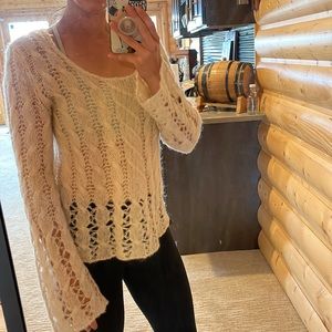 Mohair and Wool White Sweater! Great quality.